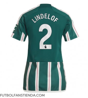 Manchester United Victor Lindelof #2 Segunda Equipación Mujer 2023-24 Manga Corta